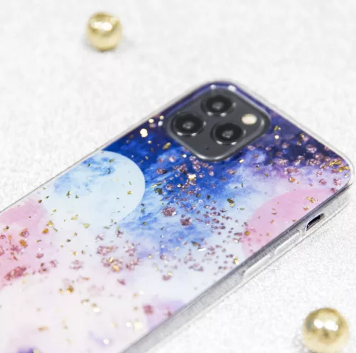 Husa Apple iPhone 15, Gold Glam Galactic