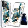 Husa Apple iPhone 15 Pro, Gold Glam, Leaves