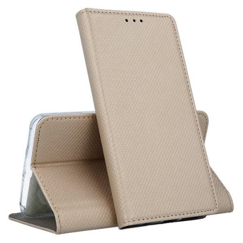 Husa Smart Magnet case pentru Huawei P20 Lite, inchidere magnetica, aurie