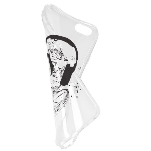 Husa de protecție pentru iPhone XS Max, TPU transparent, model Music 1