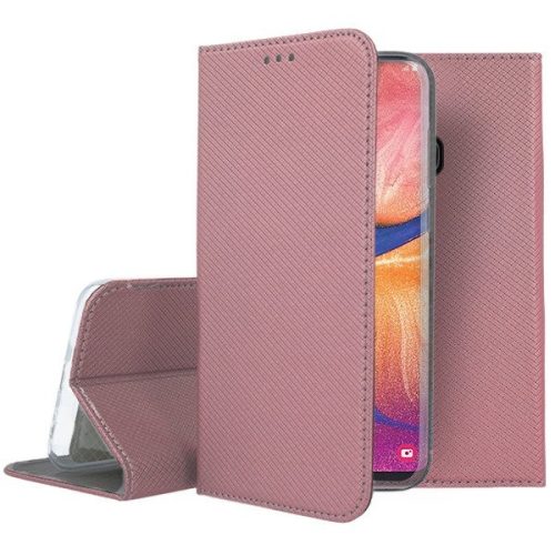 Husa Smart Magnet Case pentru Huawei P Smart 2019, inchidere magnetica, rose gold