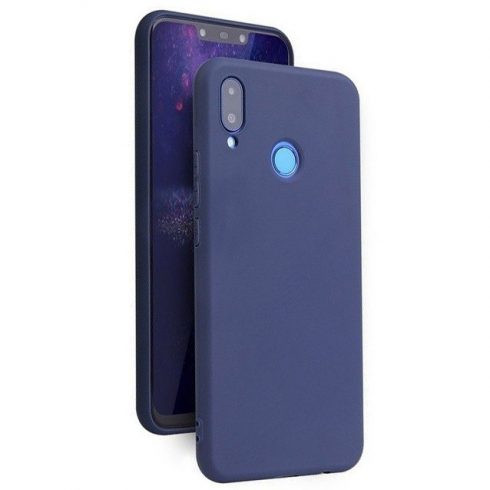 Husa Huawei P Smart 2019 Matt TPU, silicon moale, albastru inchis