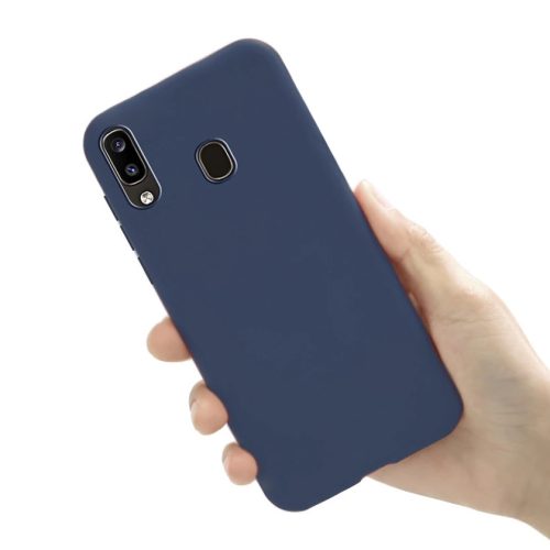 Husa Samsung Galaxy A20/A30 Matt TPU, silicon moale, albastru