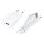 Incarcator casa Maxlife MXTC-01, port USB 2.1 A, cablu USB to Type-C inclus, albe