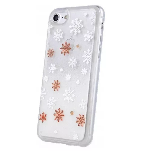 Husa de protecție pentru iPhone XS Max, TPU cu stelute si lichid, model Winter1