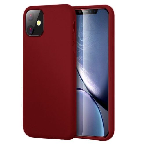 Husa Apple iPhone 11 Pro Max Matt TPU, silicon moale, rosu burgundy