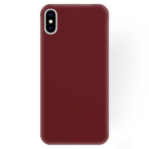 Husa Apple iPhone X/XS Matt TPU, silicon moale, rosu burgundy