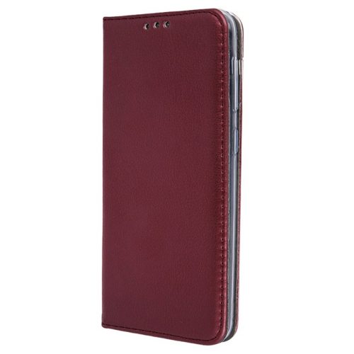  Husa Smart Magnetic Case pentru Huawei P40 Lite E, inchidere magnetica, burgundy