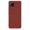 Husa Samsung Galaxy A12 Matt TPU, silicon moale, rosu burgundy