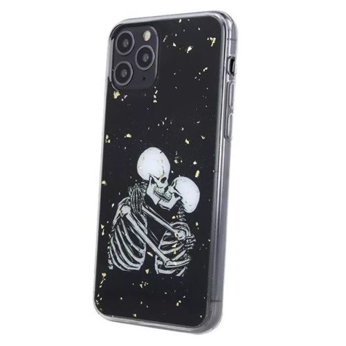 Husa Iphone 13 Mini, Romantic Skeleton, protectie camera