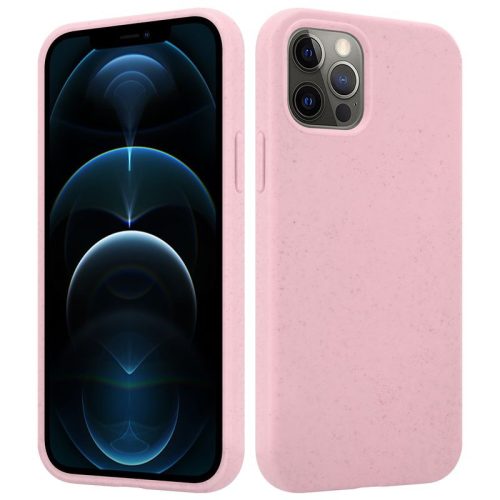 Husa de protectie MX Eco pentru Apple iPhone 12 Mini, fibra din paie de grau, roz