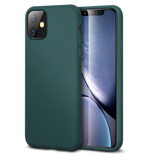 Husa Apple iPhone 11 Pro Max Matt TPU, silicon moale, verde forrest