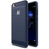 Husa de protectie Carbon Stripe pentru Huawei P10 Lite, silicon moale, bleumarin