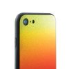 Husa Luxury Aurora pentru Apple iPhone X/XS, spate din sticla, portocaliu/galben