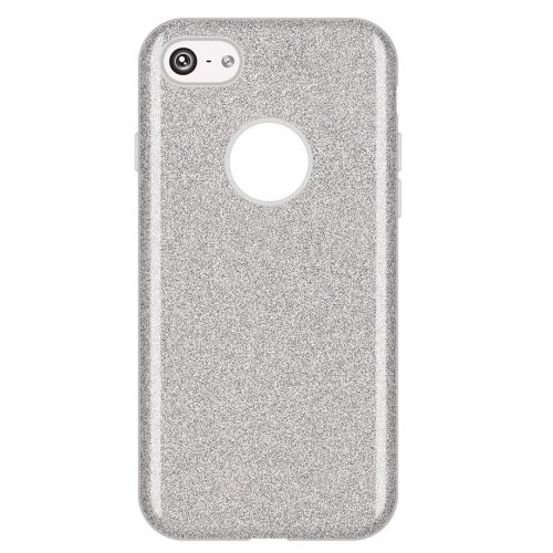 Husa Luxury Glitter pentru Apple iPhone 7 Plus / 8 Plus, argintie