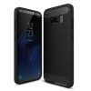 Husa de protectie Carbon Stripe pentru Samsung Galaxy S8 Plus, silicon moale, negru