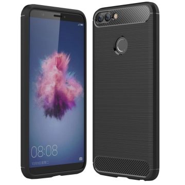   Husa de protectie Carbon Stripe pentru Huawei P Smart, neagra