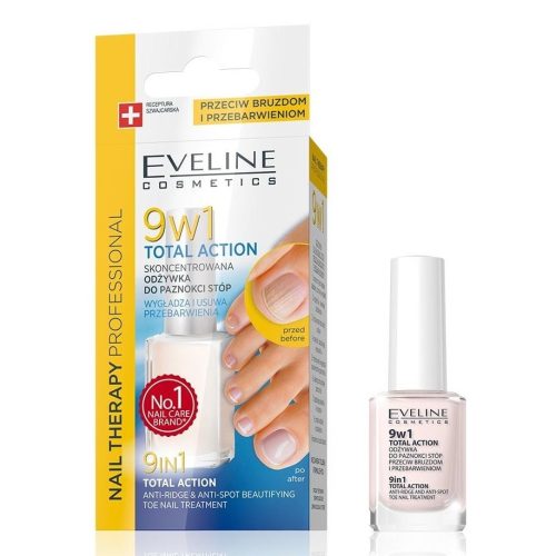 Tratament 9 in 1 pentru unghiile picioarelor Eveline Cosmetics Total Action