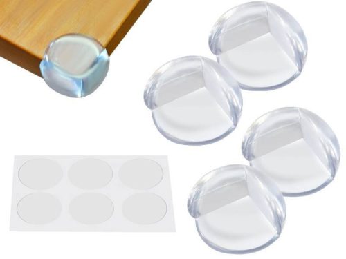 Set 4 aparatori din silicon pentru colturi, transparente