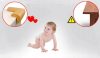 Set 4 coltare din spuma pentru protectie copii, albe