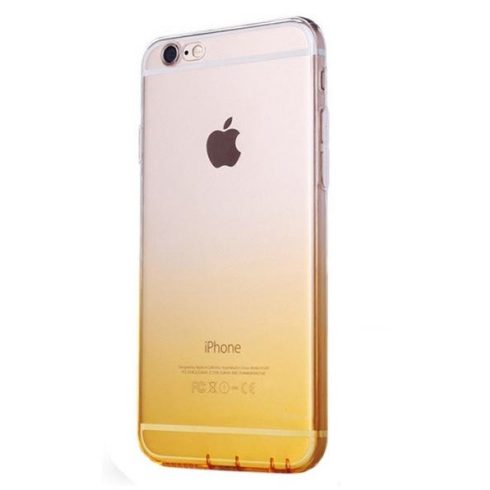 Husa de protectie pentru iPhone 7 Plus / 8 Plus, Gradient TPU ultra-subtire, transparent / galben