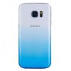 Husa de protectie pentru Samsung Galaxy S6 Edge, Gradient TPU ultra-subtire, transparent/albastru