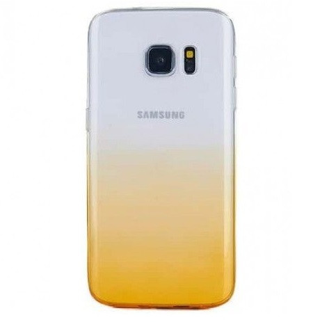 Husa de protectie pentru Samsung Galaxy S6 Edge, Gradient TPU ultra-subtire, transparent / galben