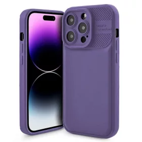   Husa Apple iPhone 12 Pro, Camera Protect, silicon moale, flexibil, mov