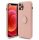 Husa Apple iPhone 11 Pro Max, Ring Silicone, suport sustinere rotativ, catifea in interior, roz pal