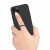 Husa Apple iPhone 13 Pro, Ring Silicone, suport sustinere rotativ, catifea in interior, neagra