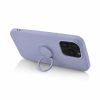 Husa Apple iPhone 13 Pro, Ring Silicone, suport sustinere rotativ, catifea in interior, violet