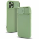 Husa Apple iPhone 13 Pro Max, Slide TPU, silicon moale, flexibil, verde olive