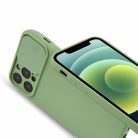 Husa Apple iPhone 13 Pro Max, Slide TPU, silicon moale, flexibil, verde olive