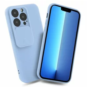   Husa Apple iPhone 13 Pro, Vertical Slide TPU, silicon moale, flexibil, albastru deschis