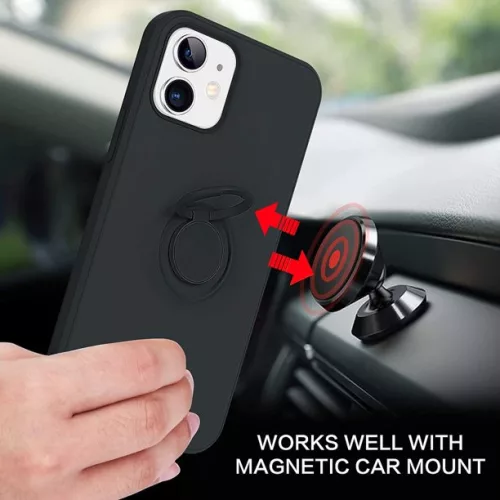 Husa protectie Xiaomi Redmi 10, Finger Ring, portocalie