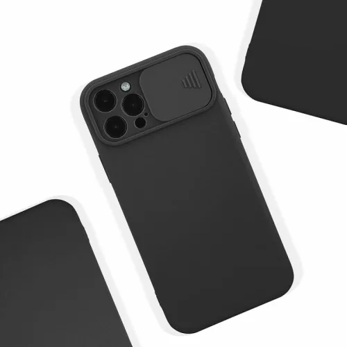 Husa Samsung Galaxy A03s / A02s, Slide TPU, silicon moale, flexibil, neagra