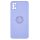 Husa Samsung Galaxy A03s / A02s, Ring Silicone, inel rotativ, catifea in interior, mov lila