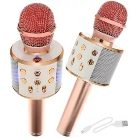 Microfon Karaoke WS858, rose gold