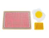 Jucarie din lemn toaster prajitor paine + accesorii, 8 piese