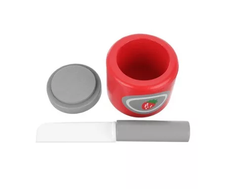 Jucarie din lemn toaster prajitor paine + accesorii, 8 piese