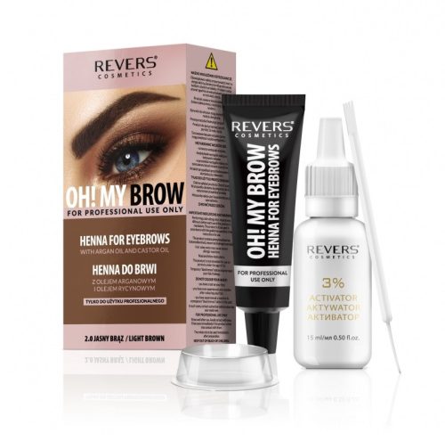 Vopsea sprancene Henna PRO Colors by REVERS, 2.0 light brown