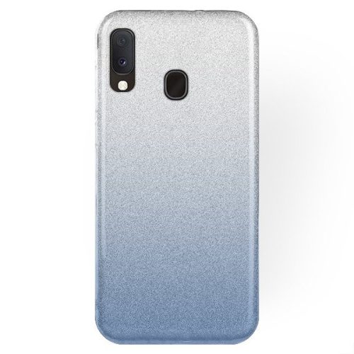 Husa Luxury Glitter Gradient pentru Samsung Galaxy A40, albastru cu argintiu