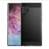 Husa de protectie Carbon Stripe pentru Samsung Galaxy Note 10 Plus, silicon moale, negru