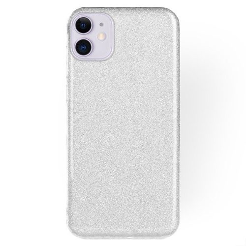 Husa Luxury Glitter pentru Apple iPhone 11, argintie