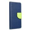 Husa tip carte Fancy Case pentru Samsung Galaxy A51, inchidere magnetica, albastru navy/verde lime