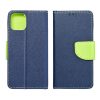 Husa tip carte Fancy Case pentru Samsung Galaxy A51, inchidere magnetica, albastru navy/verde lime