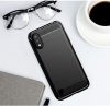 Husa de protectie Carbon Stripe pentru Samsung Galaxy A01, silicon moale, negru