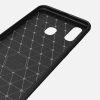 Husa de protectie Carbon Stripe pentru Samsung Galaxy A40, silicon moale, negru
