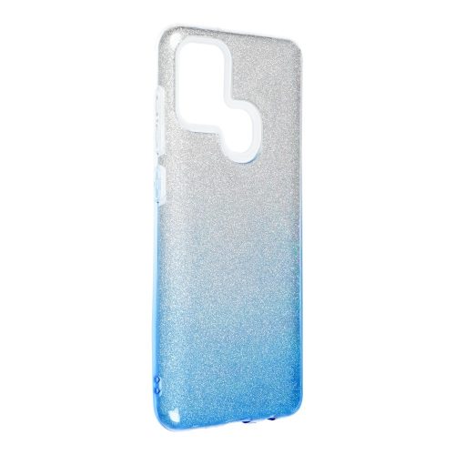 Husa Luxury Glitter Gradient pentru Samsung Galaxy A21s, albastru cu argintiu