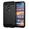 Husa de protectie Carbon Stripe pentru Nokia 6.2 / 7.2, silicon moale, negru